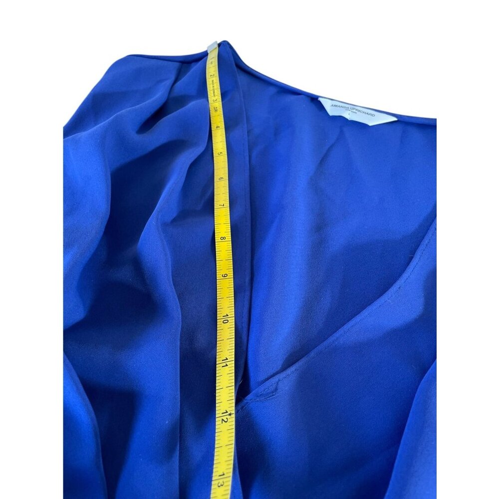 Amanda Uprichard Matthews Midi Dress Admiral Blue SZ L Wedding Guest - Picture 6 of 12